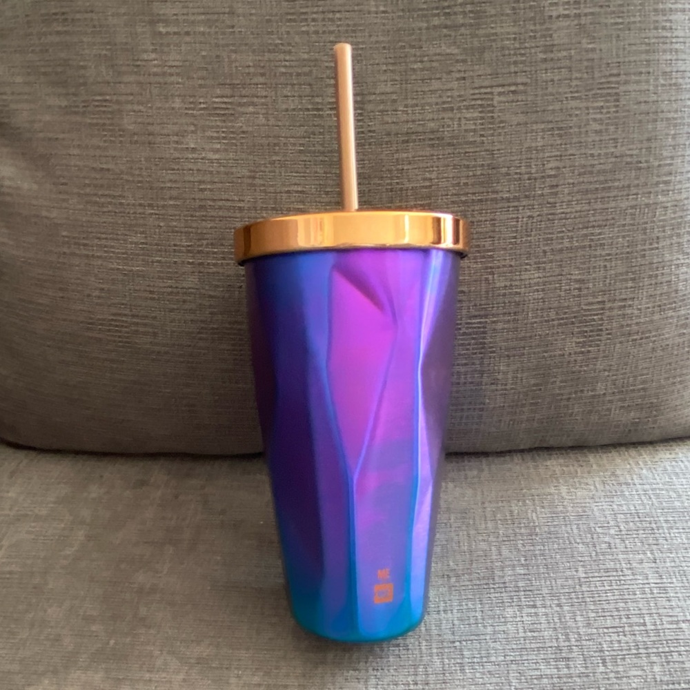 NWT Me to We Iridescent 16 oz. Double Wall Geometric Metal Tumbler